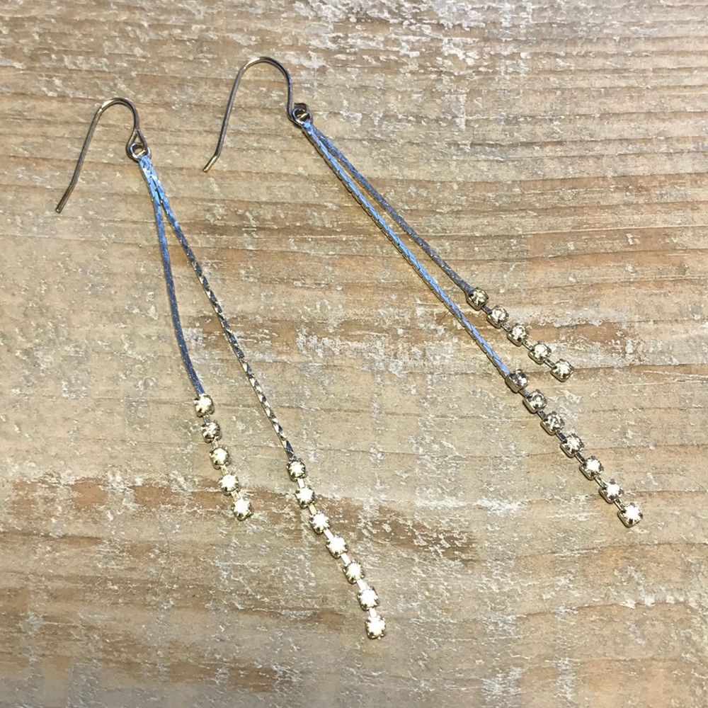 Silver tone earrings